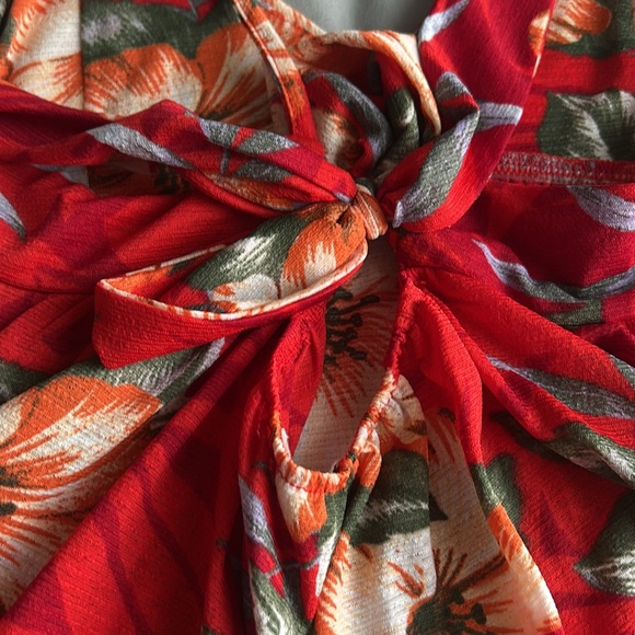 Cotton On - Red Floral Pattern Top - Picture 4 of 7